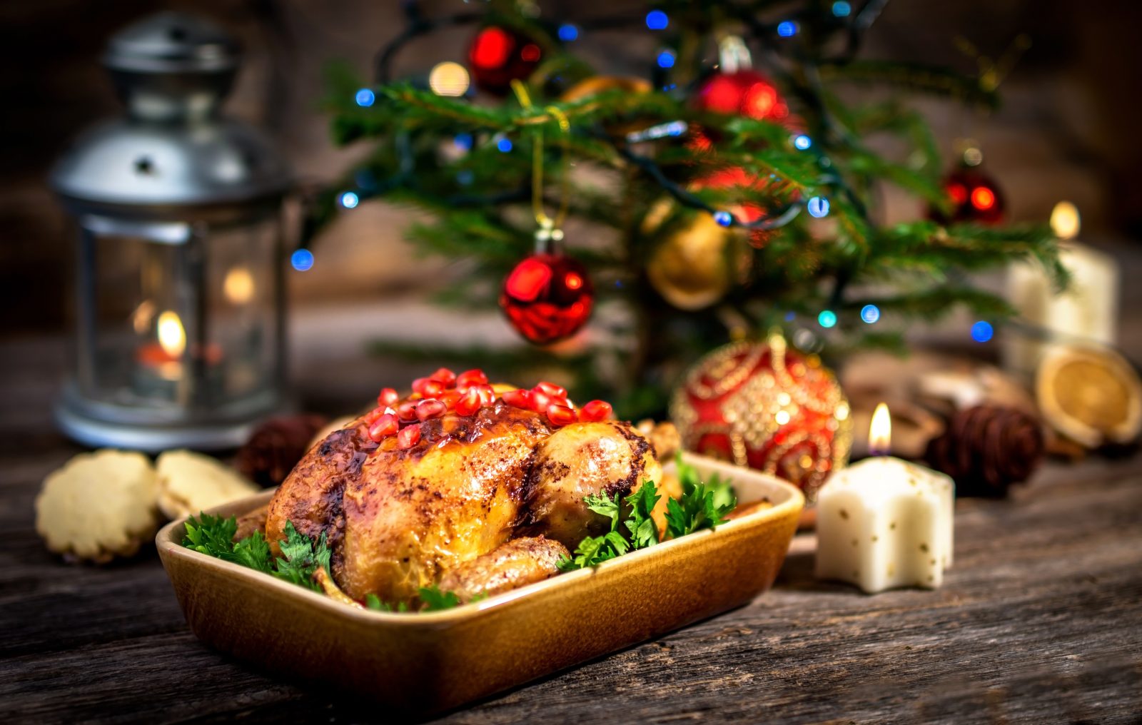 Roasted chicken for Christmas lunch
