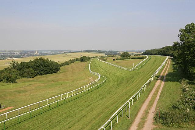 Salisbury Racecourse across the Wiltshire countryside